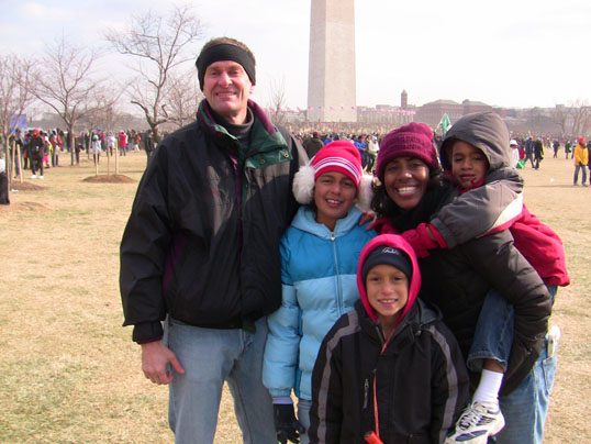 Whitney and her family at the Inauguration